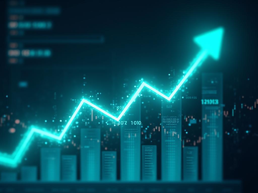 A business graph showing upward trend with financial data overlay, representing accurate business valuation.